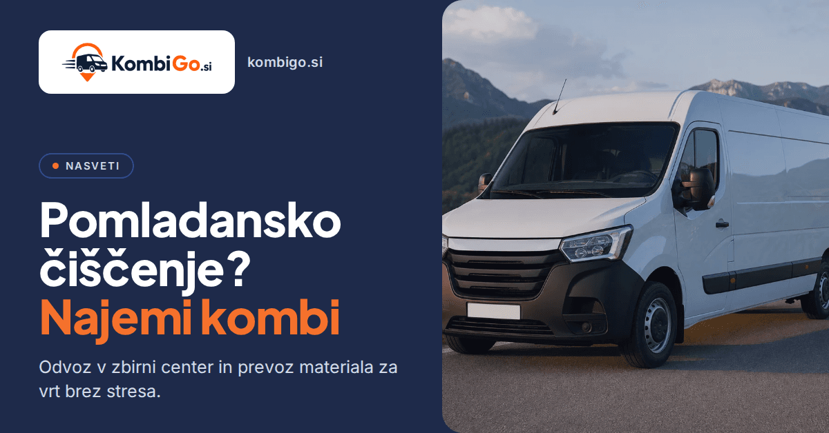 Pomladansko čiščenje s kombijem: odvoz v zbirni center