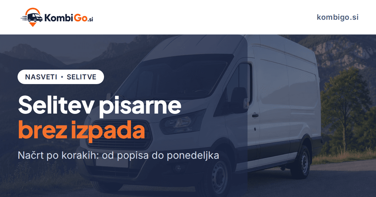 Selitev pisarne brez izpada dela: načrt po korakih