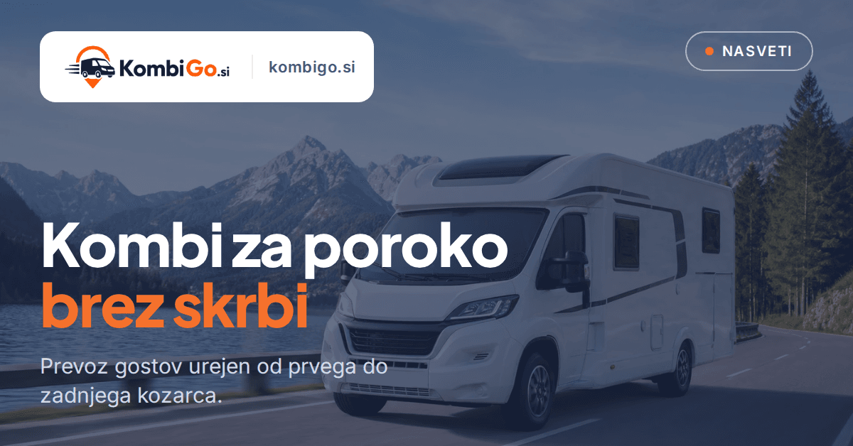 Kombi za poroko, teambuilding ali koncert: prevoz gostov