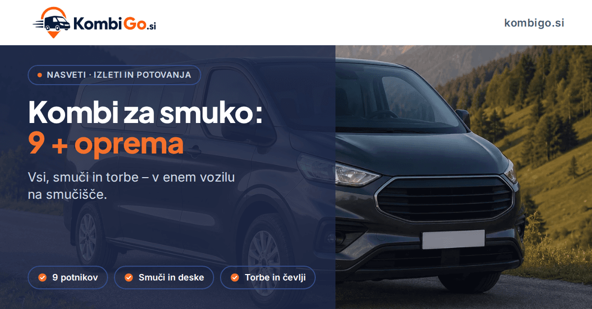 Kombi za smučanje: 9 ljudi in vsa oprema v enem vozilu