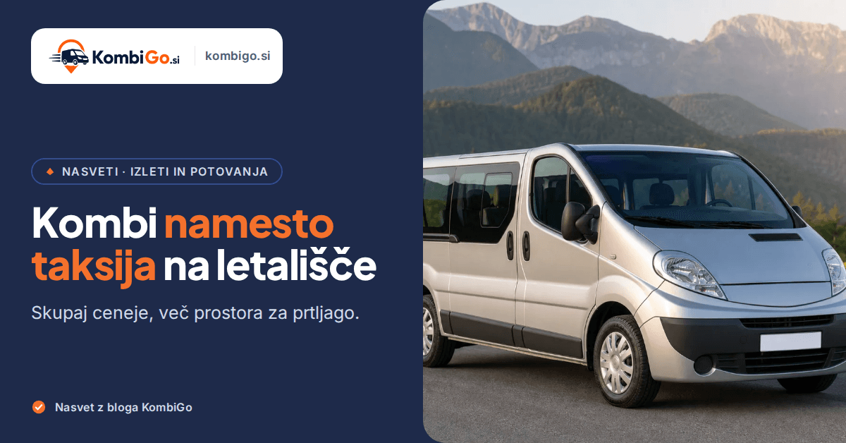 Prevoz na letališče s kombijem: kdaj se splača namesto taksija